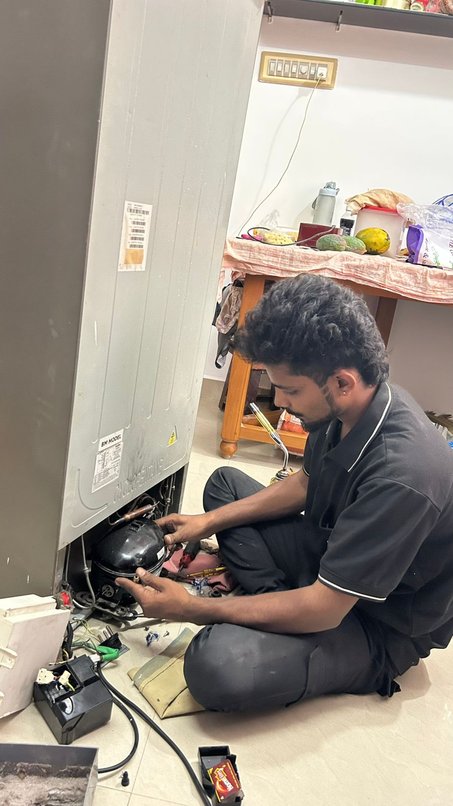 On-site refrigerator repair
